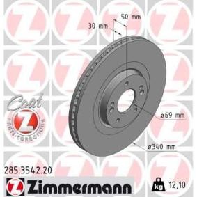 Bremsscheibe 285.3542.20 von ZIMMERMANN günstig für 110,21 € online kaufen