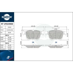 Compre Pastilhas de travão da ROTINGER RT 1PD24900 a um preço baixo por 40,50 €