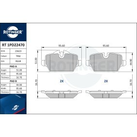 Compre Pastilhas de travão da ROTINGER RT 1PD22470 a um preço baixo por 42,74 €