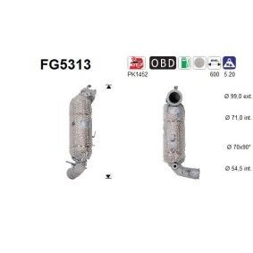 Achetez des Filtre à particules AS FG5313 à prix pour 670,63 €