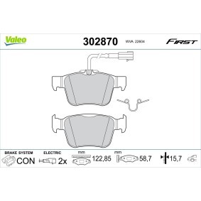Bremsbeläge 302870 von VALEO günstig für 40,13 € online kaufen