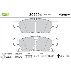 Comprar Juego de pastillas de freno de VALEO 302904 a bajo precio de 41,51 €