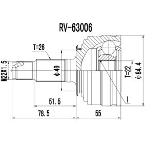 Osta Nivelsarja, vetoakseli PROCARO:llä 77-RV-800 edullisesti hintaan 35,42 €
