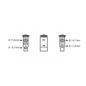 Comprar Válvula de expansión, aire acondicionado de AVA COOLING SYSTEMS RT1334 a bajo precio de 88,83 €