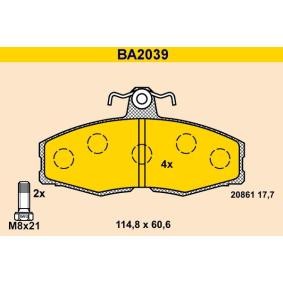 Comprar Juego de pastillas de freno de Barum BA2039 a bajo precio de 33,52 €