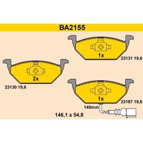 Comprar Juego de pastillas de freno de Barum BA2155 a bajo precio de 58,47 €