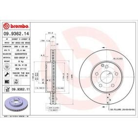 Bremsscheibe 09.9362.11 von BREMBO günstig für 41,88 € online kaufen