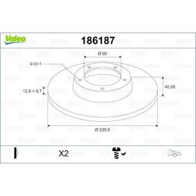 Comprar Disco de freno de VALEO 186187 a bajo precio de 10,91 €