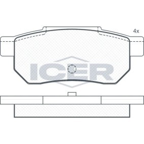 Bremsbeläge 180751 von ICER günstig für 14,37 € online kaufen