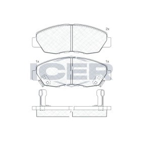 Bremsbeläge 180797 von ICER günstig für 14,37 € online kaufen