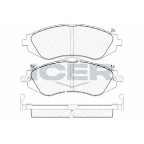 Achetez des Plaquettes de frein ICER 181263 à prix pour 36,94 €