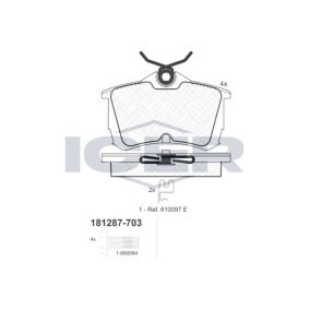 Bremsbeläge 181287-703 von ICER günstig für 19,07 € online kaufen