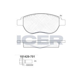 Bremsbeläge 181429-701 von ICER günstig für 24,21 € online kaufen