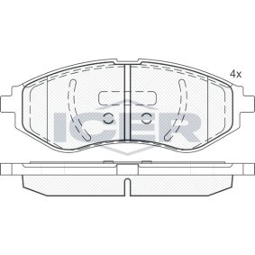 Achetez des Plaquettes de frein ICER 181566 à prix pour 27,76 €