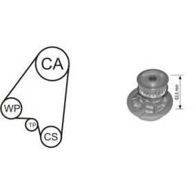 Achetez des Kit de distribution + pompe à eau AIRTEX WPK-144801 à prix pour 96,33 €