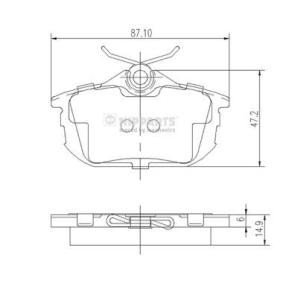 Acquista Kit pastiglie freni da NIPPARTS J3615012 a buon mercato per soli 26,14 €