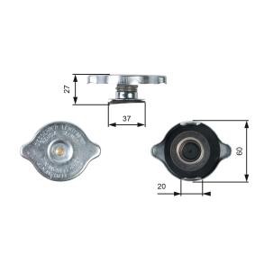 Verschlußdeckel, Kühlmittelbehälter RC217 von GATES günstig für 6,71 € online kaufen