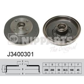 Comprar Tambor de freno de NIPPARTS J3400301 a bajo precio de 30,66 €