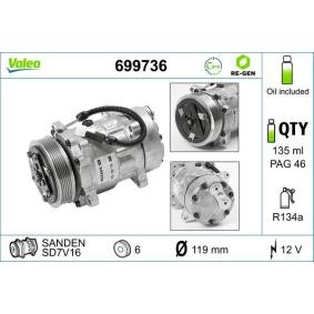 Klimakompressor 699736 von VALEO günstig für 235,31 € online kaufen
