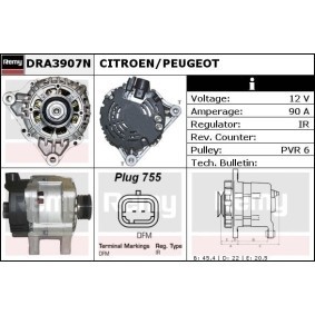 Lichtmaschine DRA3907N von DELCO REMY günstig für 151,58 € online kaufen