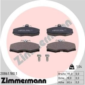 Achetez des Plaquettes de frein ZIMMERMANN 20861.180.1 à prix pour 26,70 €