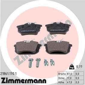 Köp Bromsbelägg av ZIMMERMANN 21861.170.1 till det låga priset 381,30 kr