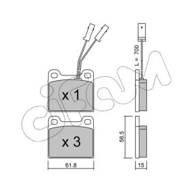 Bremsbeläge 822-003-1 von CIFAM günstig für 19,73 € online kaufen