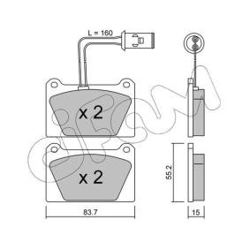 Compre Pastilhas de travão da CIFAM 822-052-1 a um preço baixo por 32,21 €