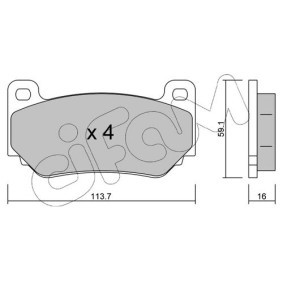 Compre Pastilhas de travão da CIFAM 822-391-0 a um preço baixo por 36,99 €