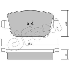 Bremsbeläge 822-780-0 von CIFAM günstig für 69,26 € online kaufen