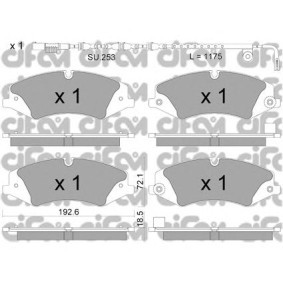 Bremsbeläge 822-836-6K von CIFAM günstig für 95,13 € online kaufen