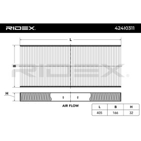 Compre Filtro, ar do habitáculo da RIDEX 424I0311 a um preço baixo por 8,37 €