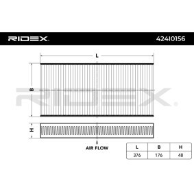 Compre Filtro, ar do habitáculo da RIDEX 424I0156 a um preço baixo por 9,02 €