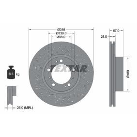 Compre Disco de travão da TEXTAR 92099907 a um preço baixo por 148,60 €