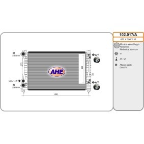 Achetez des Radiateur du moteur AHE 102.017/A à prix pour 106,03 €
