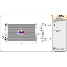 Achetez des Radiateur du moteur AHE 102.018/A à prix pour 113,55 €
