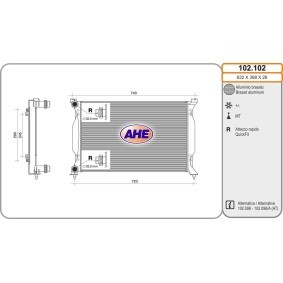 Achetez des Radiateur du moteur AHE 102.102 à prix pour 130,05 €