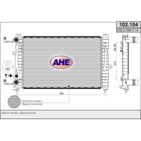 Achetez des Radiateur du moteur AHE 102.104 à prix pour 101,70 €