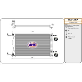 Achetez des Radiateur du moteur AHE 102.129/A à prix pour 197,66 €