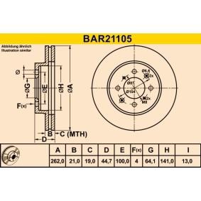 Comprar Disco de freno de Barum BAR21105 a bajo precio de 31,42 €