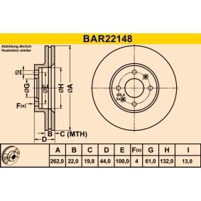 Comprar Disco de freno de Barum BAR22148 a bajo precio de 31,49 €