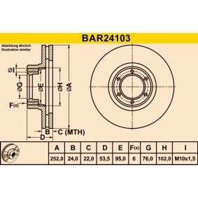 Comprar Disco de freno de Barum BAR24103 a bajo precio de 39,52 €