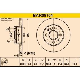 Comprar Disco de freno de Barum BAR08104 a bajo precio de 19,89 €