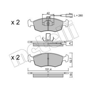 Bremsbeläge 22-0274-1 von METELLI günstig für 61,68 € online kaufen