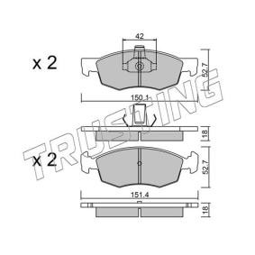 Bremsbeläge 283.2 von TRUSTING günstig für 78,97 € online kaufen