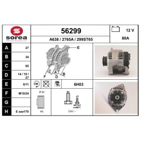 Lichtmaschine 56299 von EAI günstig für 131,27 € online kaufen