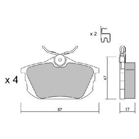 Bremsbeläge BPSM-2001 von AISIN günstig für 30,26 € online kaufen
