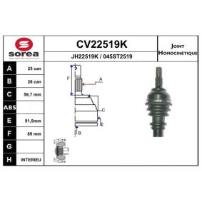 Comprar Juego de articulación, árbol de transmisión de EAI CV22519K a bajo precio de 59,29 €