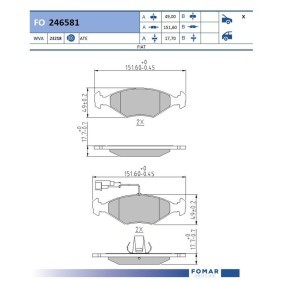 Bremsbackensatz für PEUGEOT von FOMAR Friction