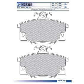 Köp Bromsbelägg av FOMAR Friction FO 437381 till det låga priset 158,14 kr